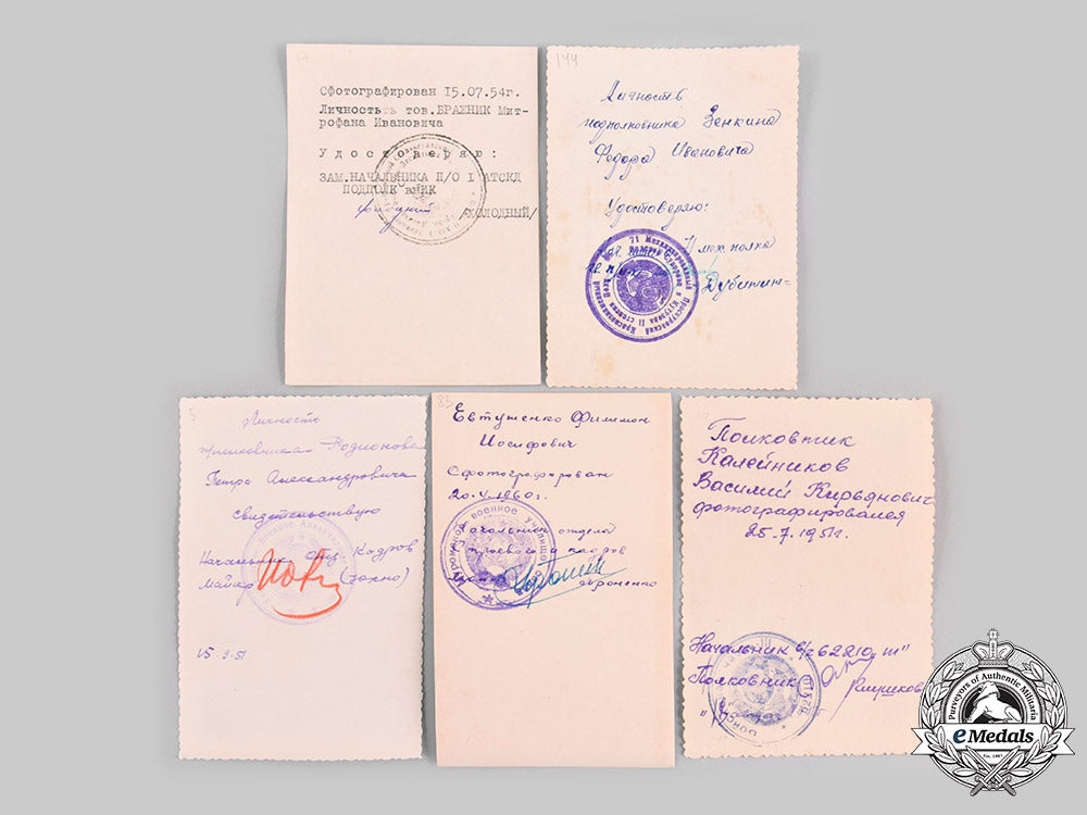 russia,_soviet_union._five_soviet_red_army_and_air_force_officer_identification_photographs_ci19_8737
