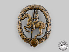 Germany, Third Reich. An Equestrian Badge, Iii Class In Bronze, By L. Christian Lauer