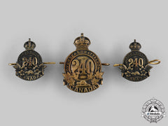 Canada, Cef. A 240Th Infantry Battalion "Lanark And Renfrew Battalion" Set, C.1916