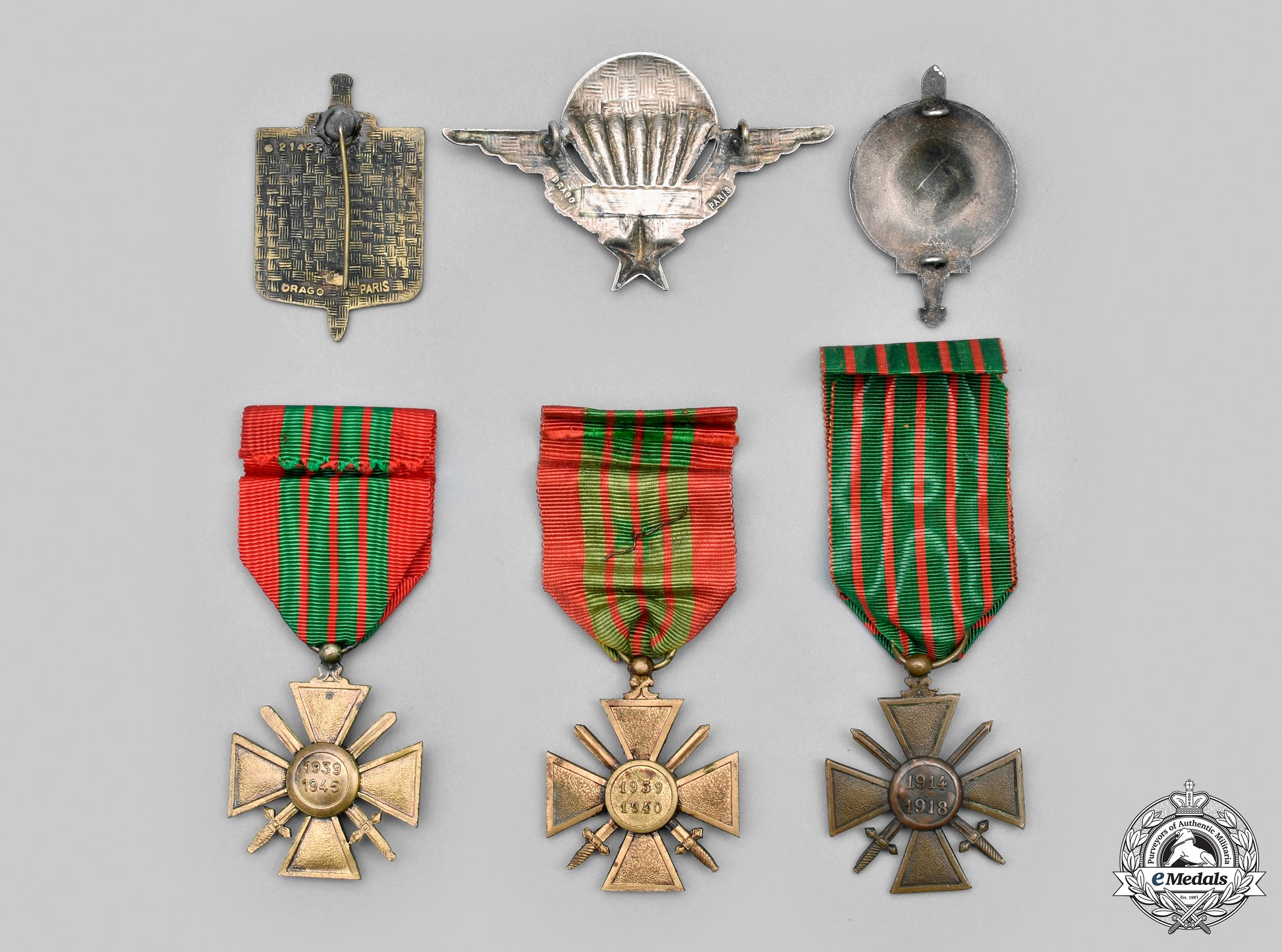 france,_iii_and_iv_republics._a_lot_of_six_medals_and_badges_cic_2021_010_1