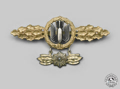 Germany, Luftwaffe. A Bomber Clasp, Gold Grade With Pendant