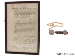 Distinguished Service Order Document To Major William Neilson
