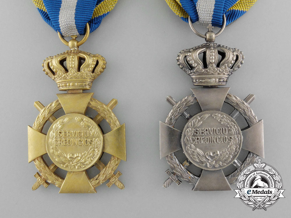 two_romanian_loyal_service_cross_with_crossed_swords;1_st_and2_nd_classes_d_0317