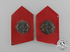 A Set Of Croatian Army Staff Officers Collar Tabs; Early 1945 Period
