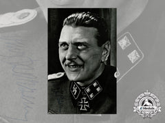 A Large Signed Photograph Of  “The Most Dangerous Man In Europe”