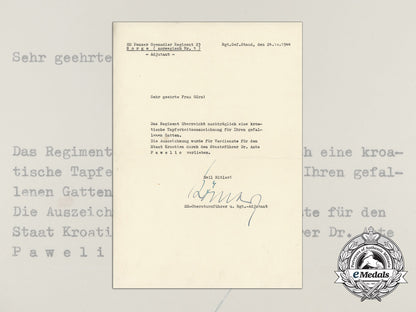 a_posthumous_iron_cross_award_document_to_the_wife_of_waffen-_ss_sturmbannführer_d_1075