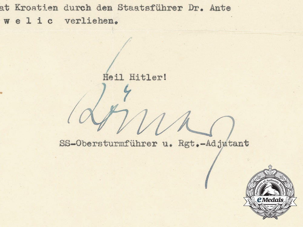 a_posthumous_iron_cross_award_document_to_the_wife_of_waffen-_ss_sturmbannführer_d_1077
