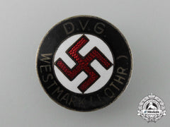 Germany, Nsdap. A Volks-Comrade Union Westmark (Lothr) Membership Badge By Werner Redo