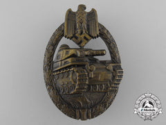 A Panzer Badge In Solid Tombac By Karl Wurster