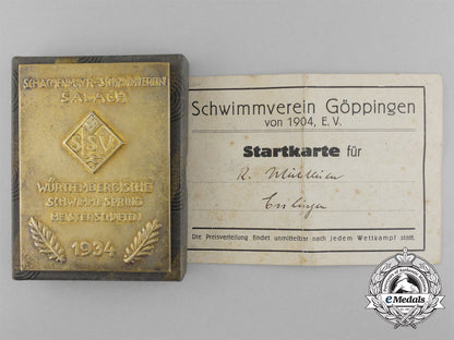 a1934_würtemberg_swimming_and_diving_championship_award_with_document&_box_d_1845