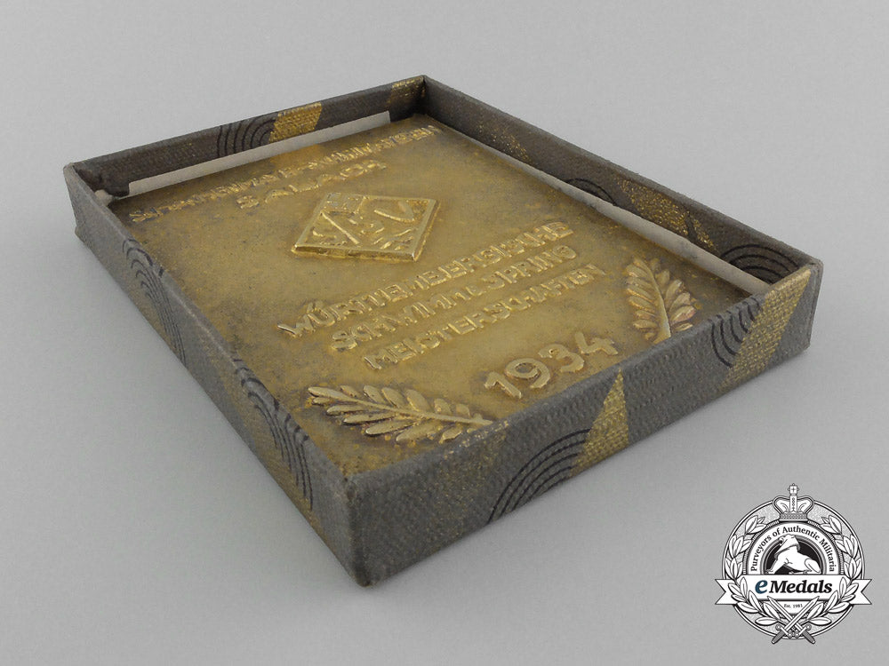 a1934_würtemberg_swimming_and_diving_championship_award_with_document&_box_d_1847