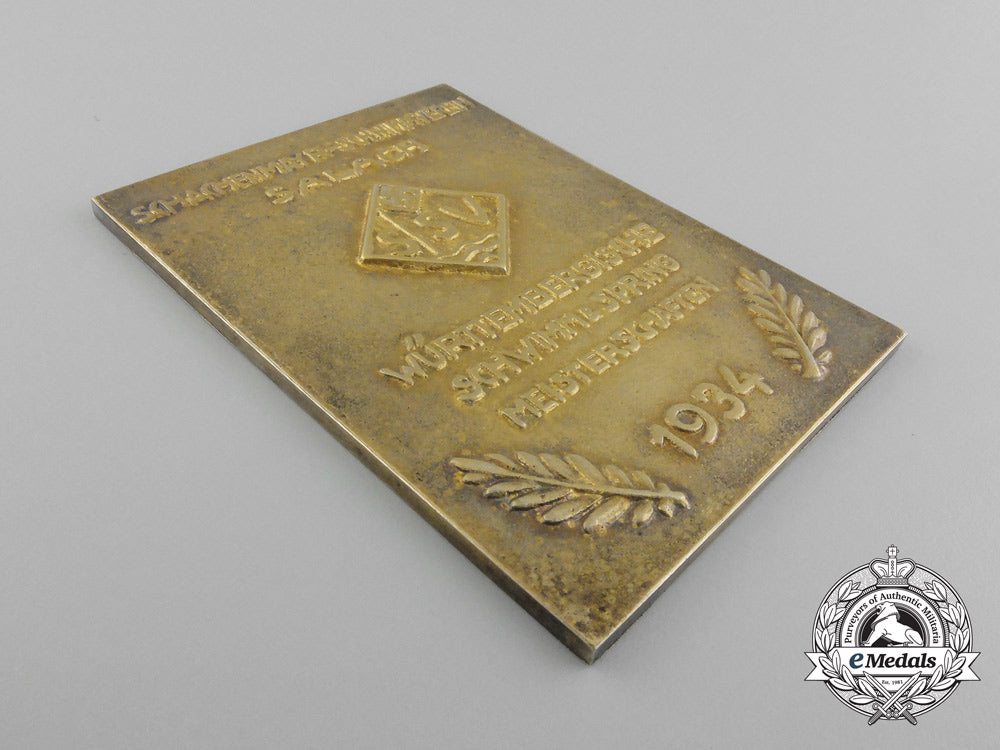 a1934_würtemberg_swimming_and_diving_championship_award_with_document&_box_d_1851