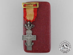 A Silver Cross Of The Order Of Naval Merit With White Distinction With Case 1891-1931