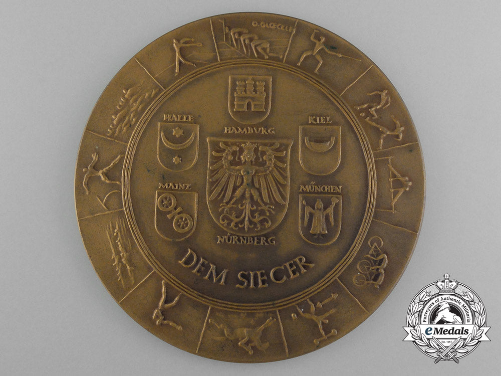 a1934_german_sports_competition_participant’s_plaque_by_o._glöckler_d_2604