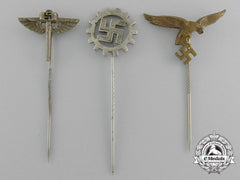 A Lot Of Three Third Reich Reich Period Stick Pins