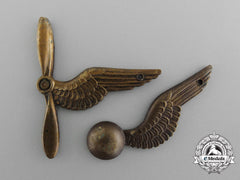 Two First War French Air Force Badges; Sew-On Version