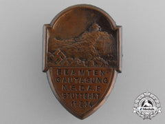 A 1934 Nsdap Stuttgart Civil Official District Conference Day Badge