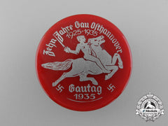 A 1935 10 Years Of District Osthannover Celebration Badge