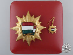 A Hungarian Order Of The Flag Of The People's Republic; 3Rd Class With Miniature