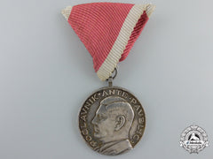 A Croatian "Ante Pavelic" Bravery Medal; Silver Grade