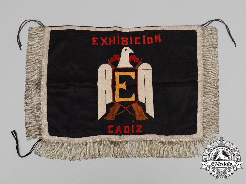 spain,_fascist_state._a_cadiz_exhibition_banner_with_falange_union_flagpole_top_d_5885_1_1_1_1_1_1_1_1_1