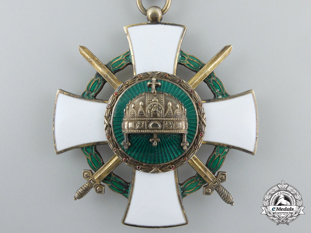an_order_of_the_holy_crown_of_hungary;_commander_cross_with_swords_and_war_decoration_d_713