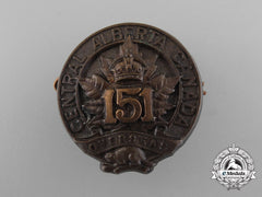 A 1St Version First War 151St Infantry Battalion Cap Badge