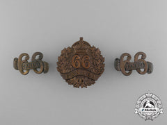 A First War 66Th Canadian Infantry Battalion Insignia Set