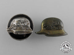 A Lot Of Two Der Stahlhelm Membership Badges