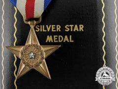 An American Silver Star With Case