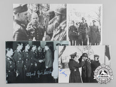 A Lot Of Four Knight's Cross Recipient Signed Post-War Photographs