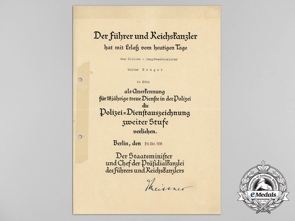 a1938_police_long_service_award_second_class_award_document_d_9480