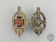 Two Third Reich Period Nskov Membership Badges