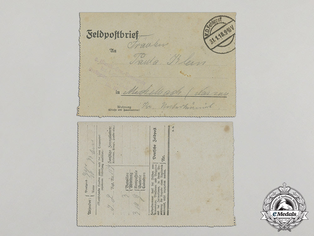 five_first_war_german_feldpost_letters_dd_1116