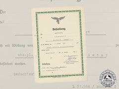 A Promotion Document To Flak Oberwachtmeister Egdorf, 4Th Battery Of Flak Regiment 6