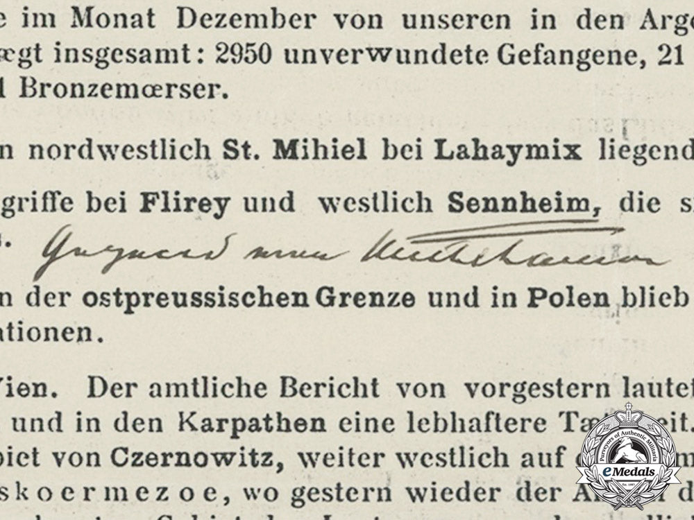 a_field_newspaper_dated_january_second1915_to_the_german_imperial5_th_armee_dd_1799