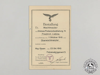 a_luftwaffe_promotional_document_promoting_friedrich_liebau_to_flak_master_sergeant_dd_1805