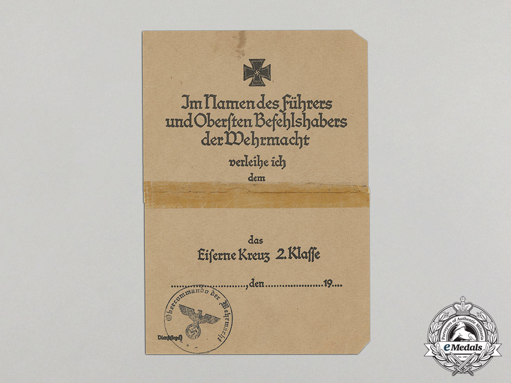 germany,_heer._an_late_war_unissued_oberkommando_ek2_nd_class_award_document_dd_2264