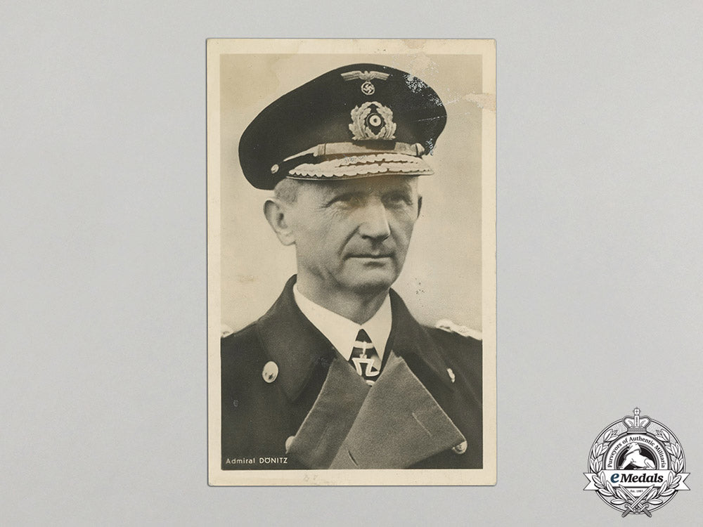 a_post_war_signed_letter_by_dönitz_with_wartime_picture_postcard_dd_4498