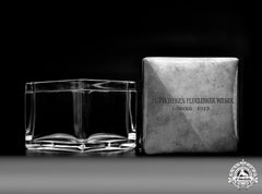 Germany, Luftwaffe. A Silver & Glass Box Given To Flight Instructor Ludwig Weber By His Graduating Student Hermann Göring In 1915