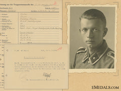 Documents To Ss Unterscharfuhrer Friedrich Wilhelm Meyer