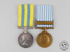 Canada. A Korean War Campaign Medal Pair To P.g. Palmer