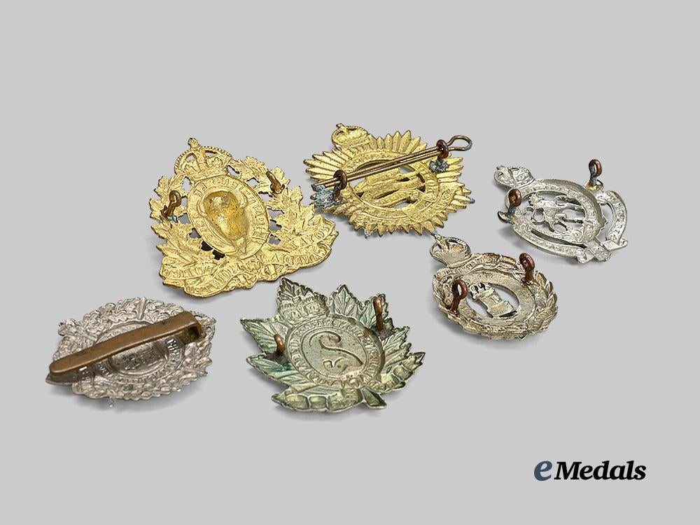 canada,_commonwealth._a_lot_of_six_cap_badges_e_medals__c7483_4