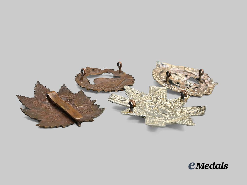 canada,_c_e_f._a_lot_of_four_cap_and_glengarry_badges_e_medals__c7534_4