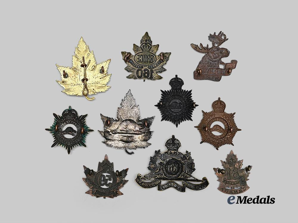 canada,_c_e_f._a_lot_of_ten_cap_badges_e_medals__c7666_3