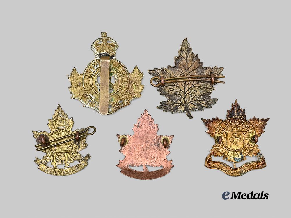 canada,_c_e_f._a_lot_of_five_cap_badges_e_medals__c7755_3