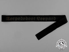 A Full Length Torpedoboat Leopard Cap Tally