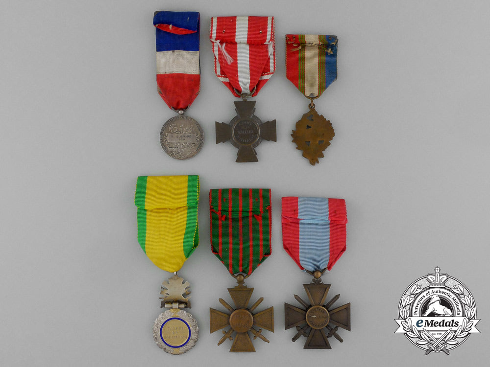 six_french_medals_and_awards_e_1950