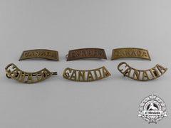 Six First War "Canada" Shoulder Titles