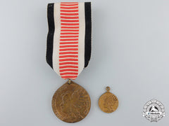 A German Imperial South West Africa Medal Campaign Medal With Miniature